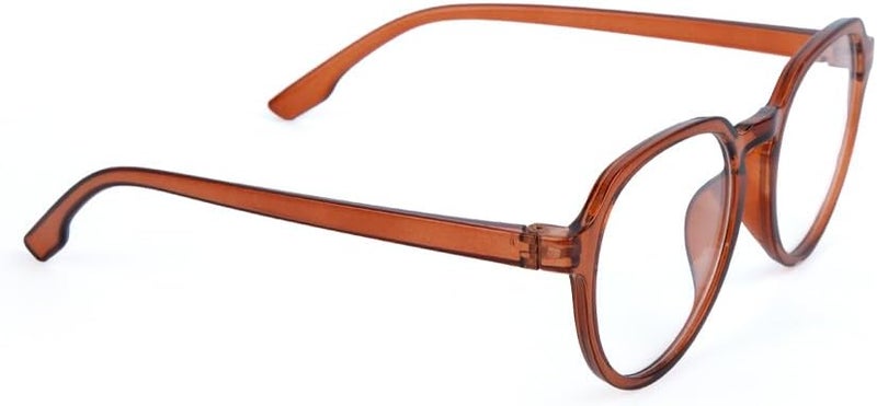 Daiso Brown Frame Fashion Eyewear - Round Show Glasses - Image 3